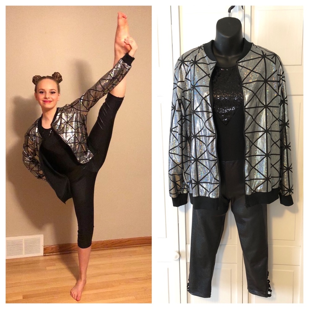 Revolution SA black and silver dance costume